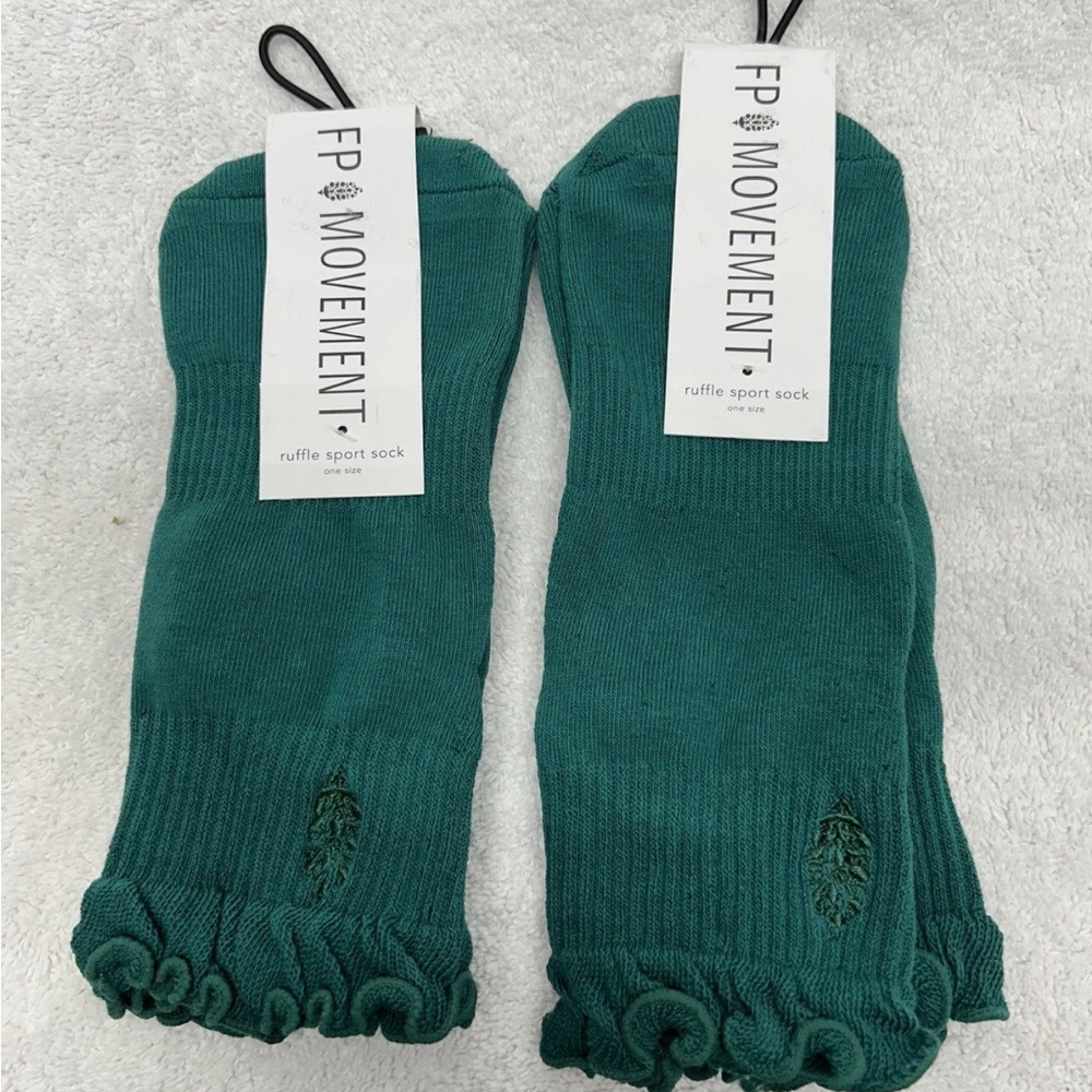 FP Movement by Free People Ruffle Sport Socks in Teal